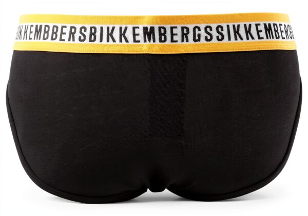 Slip Uomo Bikkembergs Tri-Pack Cotone Elasticizzato Assortito Nero Blu-3