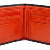 Bikkembergs Portafoglio uomo pelle articolo 7BDD9105 DB-METAL PLATE 2.0 BILLFOLD 8C/C, B74 - Black/Orange, UNICA - ONE SIZE-3