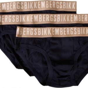 Bikkembergs Slip Uomo Confezione 3 Pezzi Mutande Elastico a Vista Cotone Elasticizzato Underwear Articolo BKK1USP02TR Tri-Pack-0
