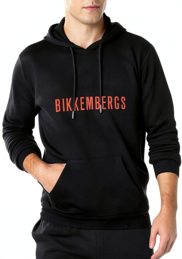 algem Bikkembergs Logo Mens Hoody with Kangaroo Pocket Sweatershirt, Hoodie Size XL-1