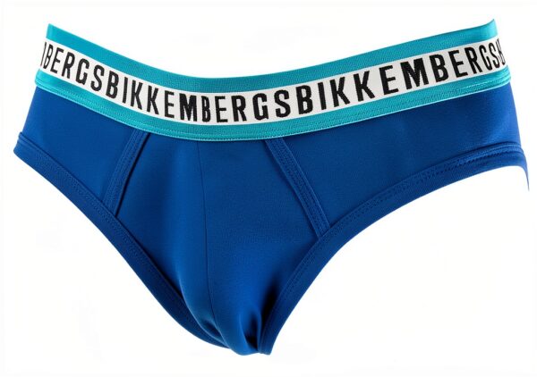 Slip Uomo Bikkembergs Tri-Pack Cotone Elasticizzato Assortito Nero Blu-2