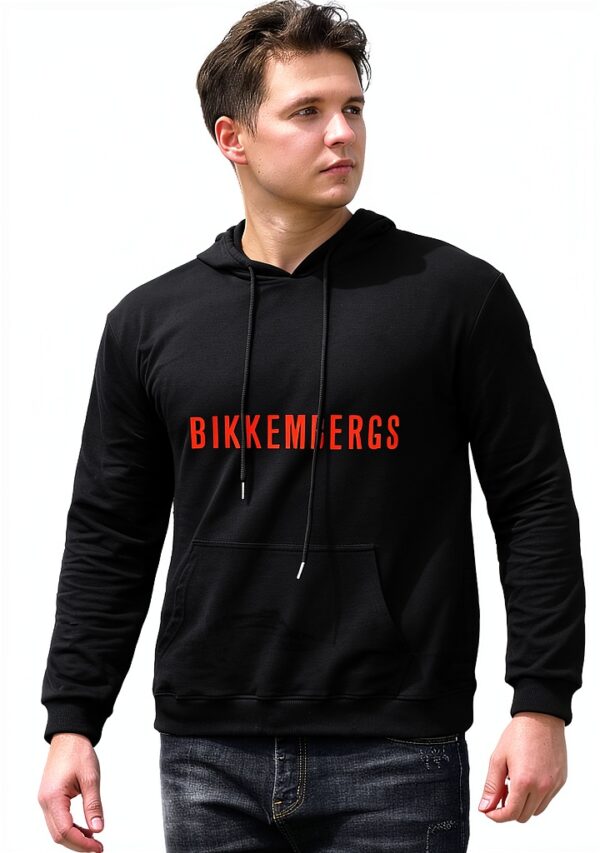 algem Bikkembergs Logo Mens Hoody with Kangaroo Pocket Sweatershirt, Hoodie Size M-2