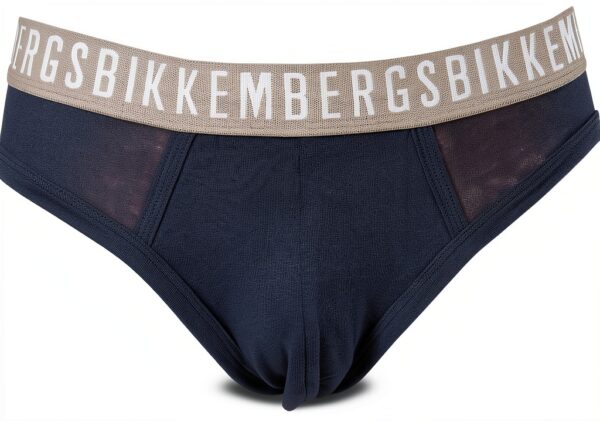 Bikkembergs Slip Uomo Confezione 3 Pezzi Mutande Elastico a Vista Cotone Elasticizzato Underwear Articolo BKK1USP02TR Tri-Pack-1