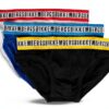 Slip Uomo Bikkembergs Tri-Pack Cotone Elasticizzato Assortito Nero Blu-0