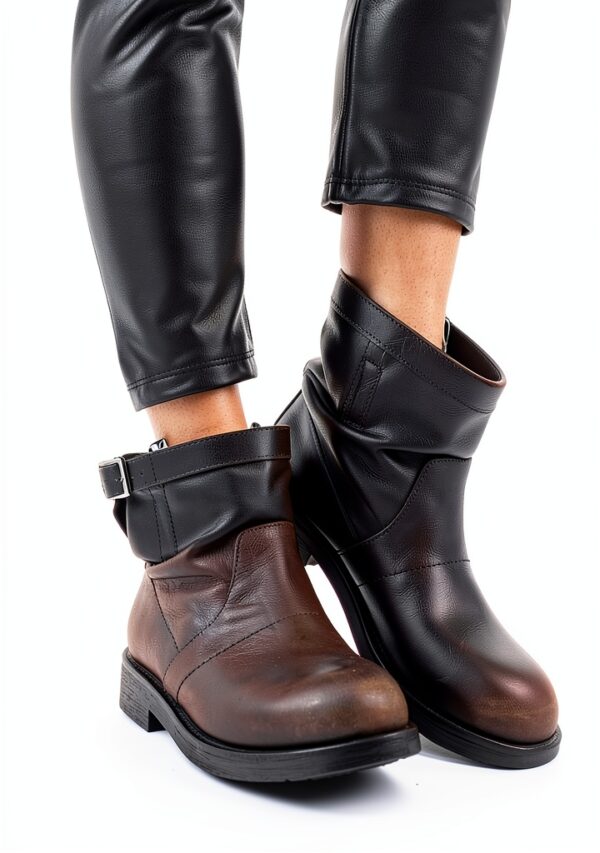 Bikkembergs, Ultra Mini Used Leather, Scarpe Scarponcino Pelle Moda Fashion-4